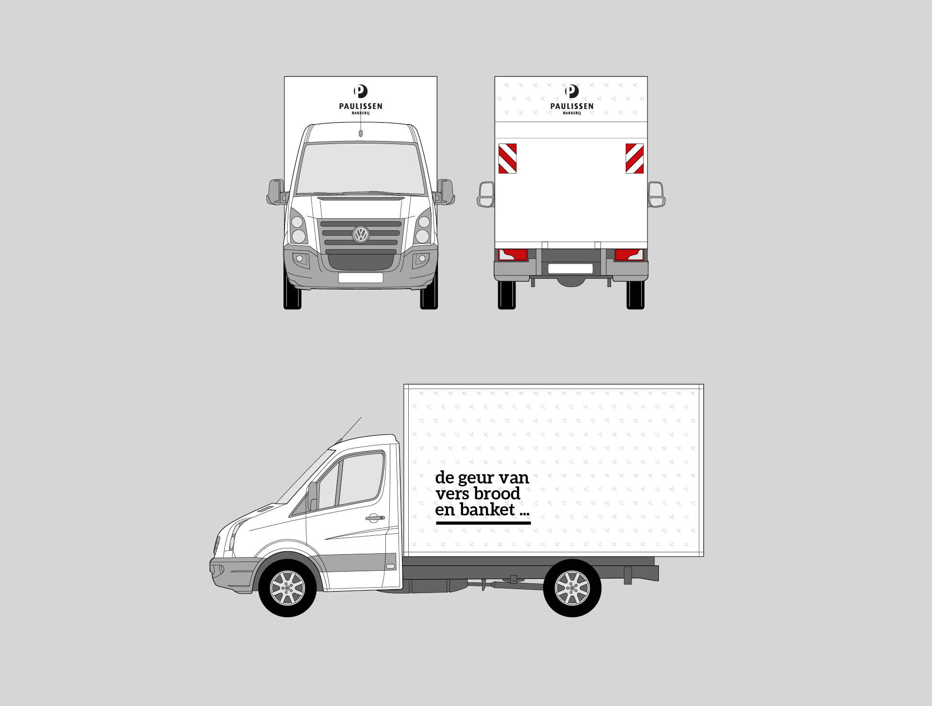 Vrachtwagen belettering - Bakkerij Paulissen - visual