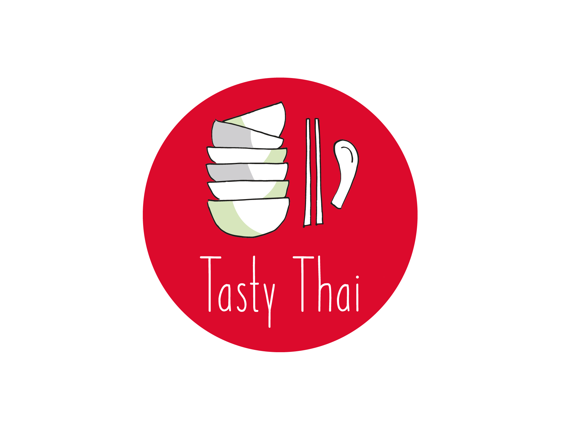 Tasty Thai Restaurant thai street food - logo en menu design